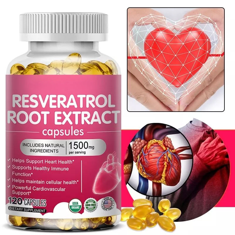 ✨ Cápsulas de Resveratrol + Vitamina C 🍇💊 – Antioxidante, Energía y Bienestar 🌱
