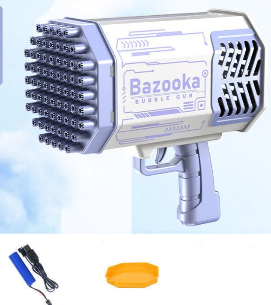 Bazooka de Burbujas 69 Agujeros 🎉🫧 – Juguete Automático con Luces LED 🌈 para Niños y Fiestas 🎊