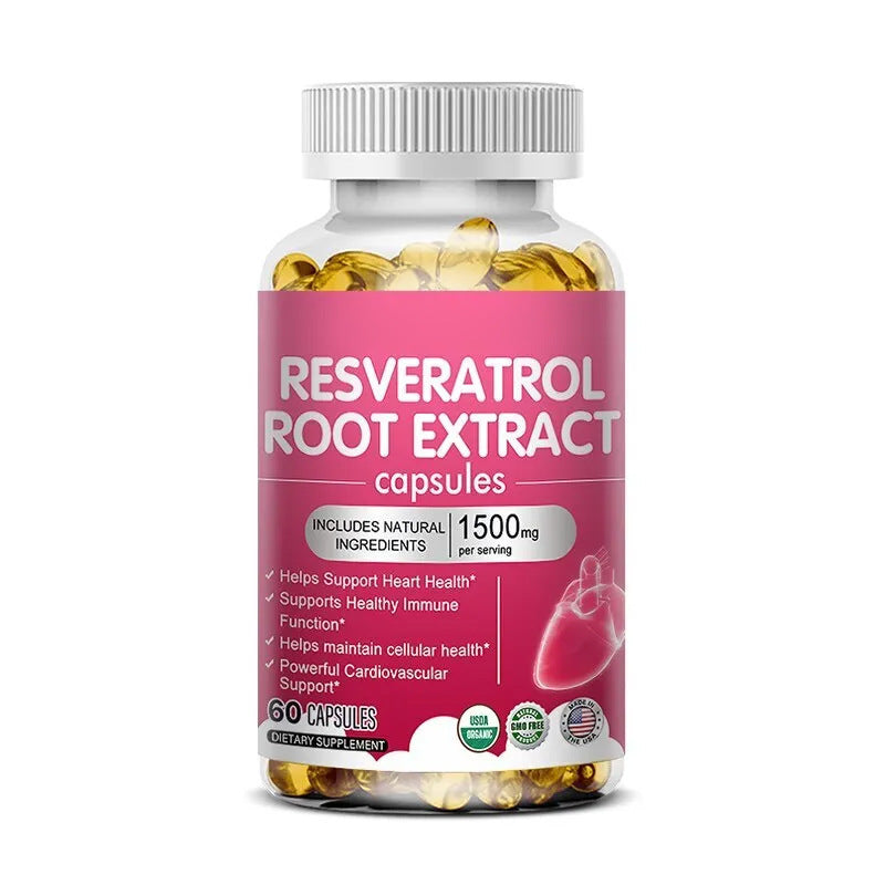 ✨ Cápsulas de Resveratrol + Vitamina C 🍇💊 – Antioxidante, Energía y Bienestar 🌱
