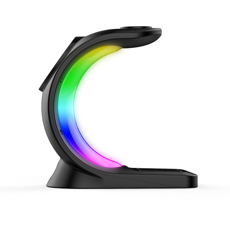 ⚡🔋 4 en 1 Cargador Inalámbrico Magnético RGB – Carga Rápida para iPhone, AirPods y Apple Watch 🌈✨