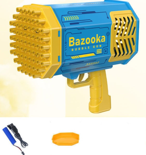 Bazooka de Burbujas 69 Agujeros 🎉🫧 – Juguete Automático con Luces LED 🌈 para Niños y Fiestas 🎊