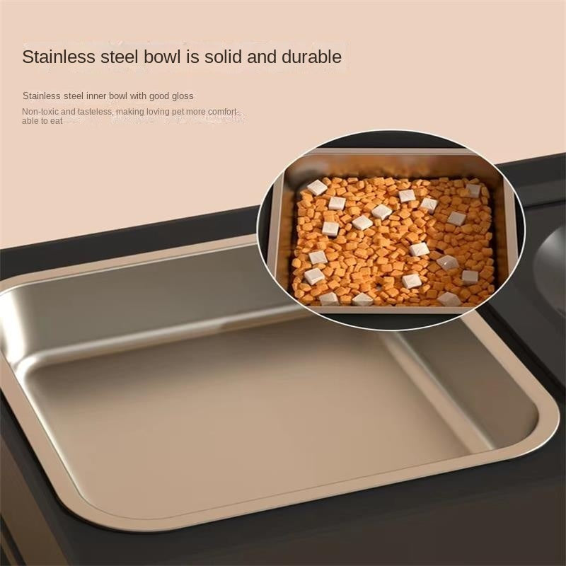 🥣🐕 Comedero Doble Elevado Ajustable – Acero Inoxidable para Perros 🐶✨