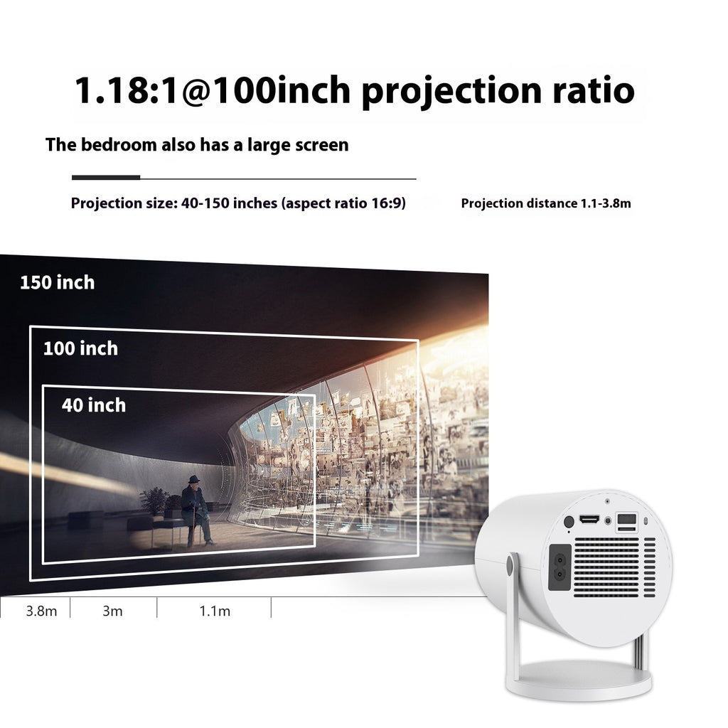 🎥 Proyector Portátil HD 720P | Pantalla hasta 150” | Cine en Casa