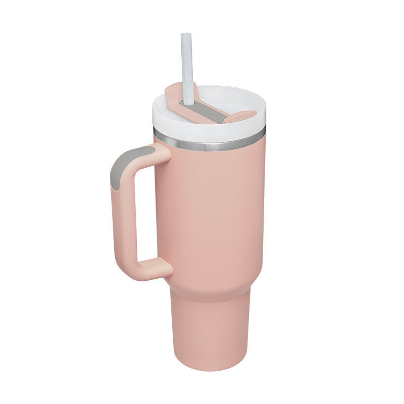 🥤 Vaso Térmico 40oz con Asa y Pajita – Acero Inoxidable, Antiderrames y Aislado al Vacío